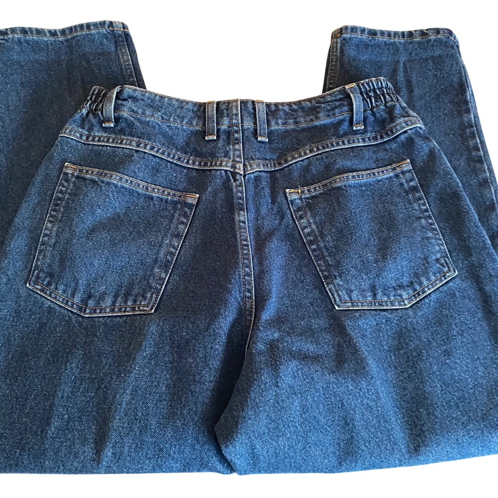 LL Bean Original Fit Relaxed 14 Petite Jeans Ultra High Rise Comfort Tapered Leg - Picture 6 of 9